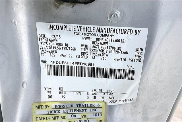 Used 2015 Ford F550 4x4 Regular Cab Super Duty image 14