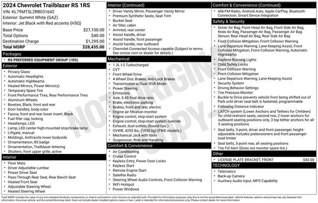 Certified 2024 Chevrolet TrailBlazer RS image 6