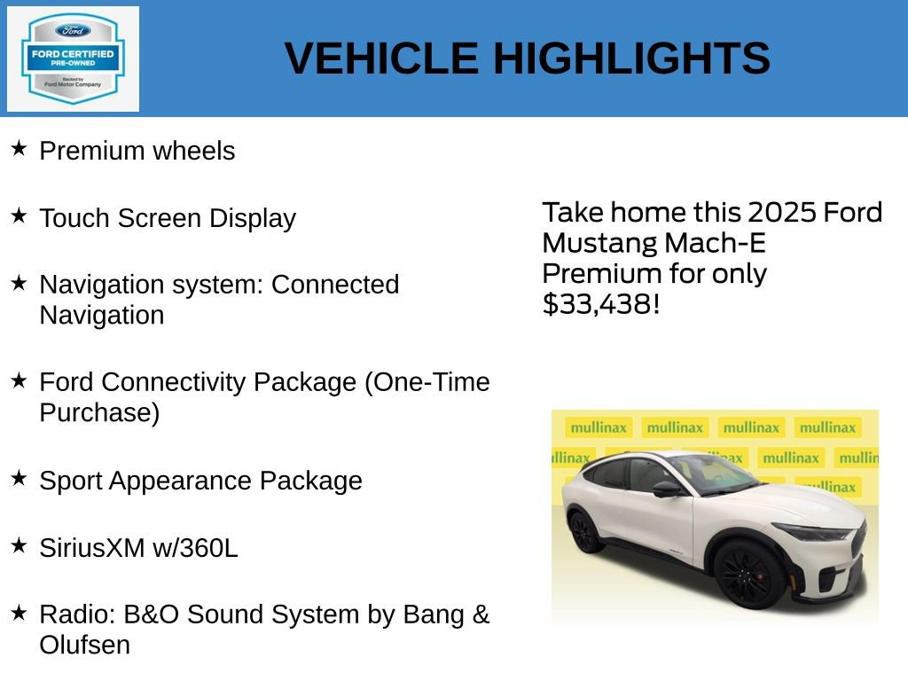 Certified 2025 Ford Mustang Mach-E Premium w/ Sport Appearance Package image 22