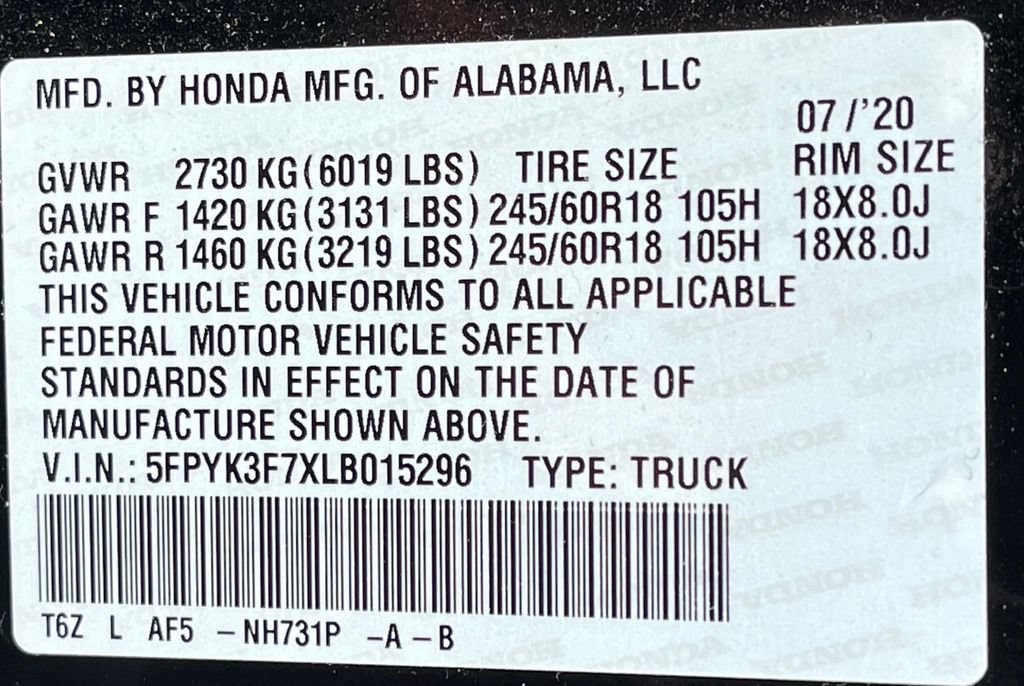 Used 2020 Honda Ridgeline RTL-E image 38