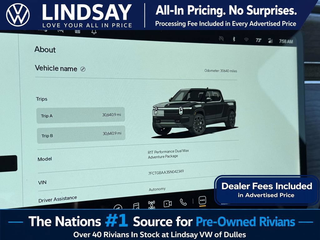 Used 2025 Rivian R1T Adventure AWD/4WD image 19