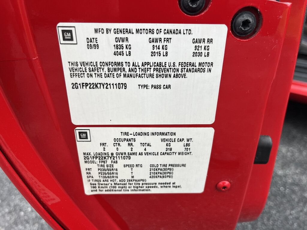 Used 2000 Chevrolet Camaro LT RWD image 17