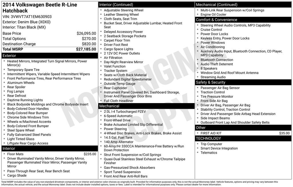 Used 2014 Volkswagen Beetle R-Line FWD image 6