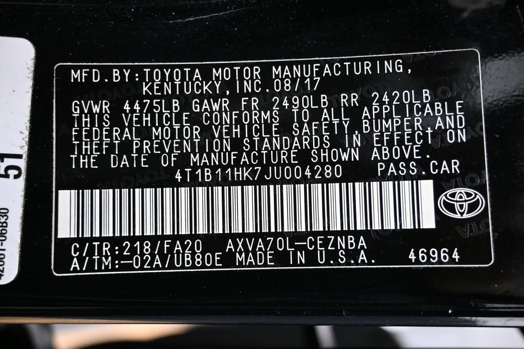 Used 2018 Toyota Camry LE FWD image 35