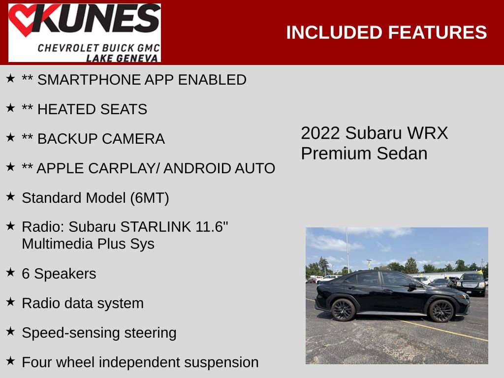 Used 2022 Subaru WRX Premium AWD/4WD image 2