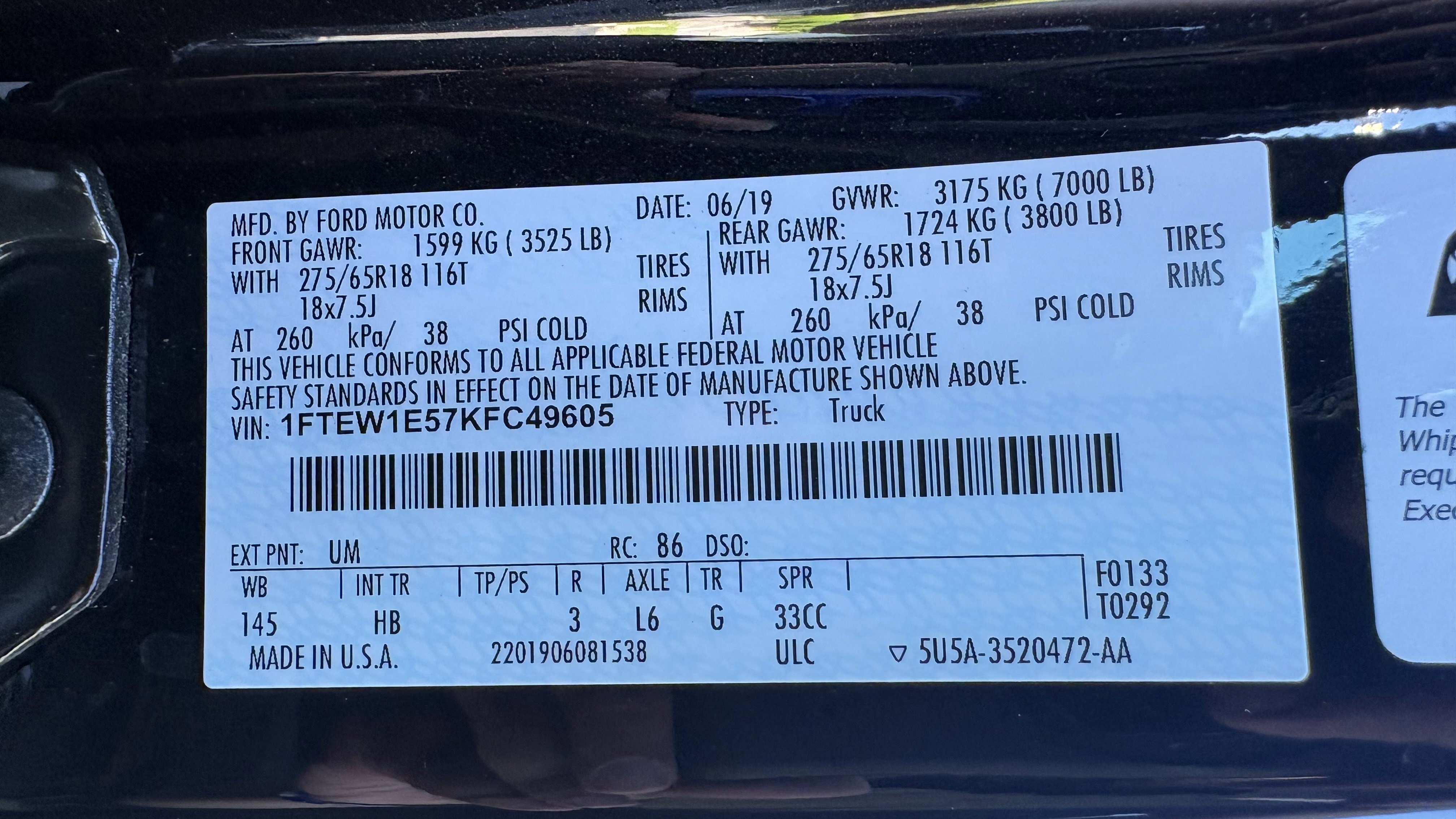 Used 2019 Ford F150 Lariat w/ Equipment Group 502A Luxury image 34