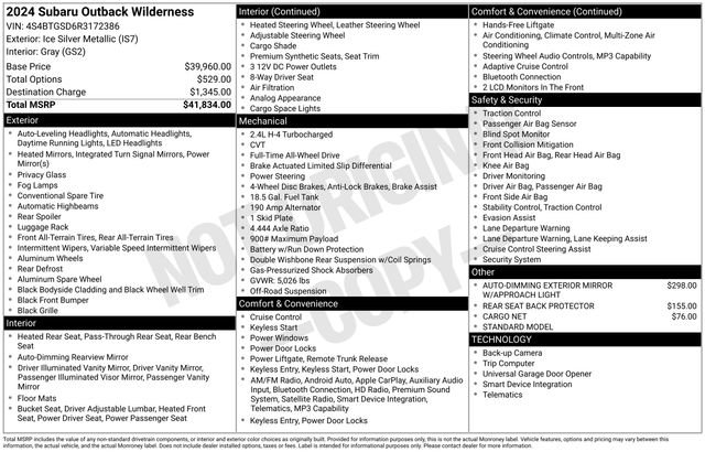 Used 2024 Subaru Outback Wilderness image 4