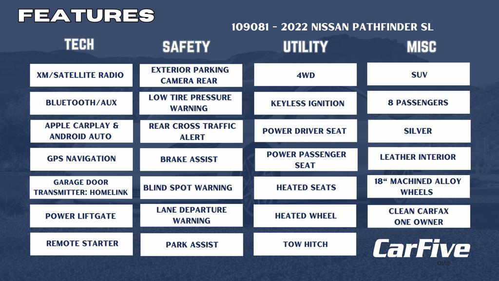 Used 2022 Nissan Pathfinder SL w/ Lighting Package (N92) image 33