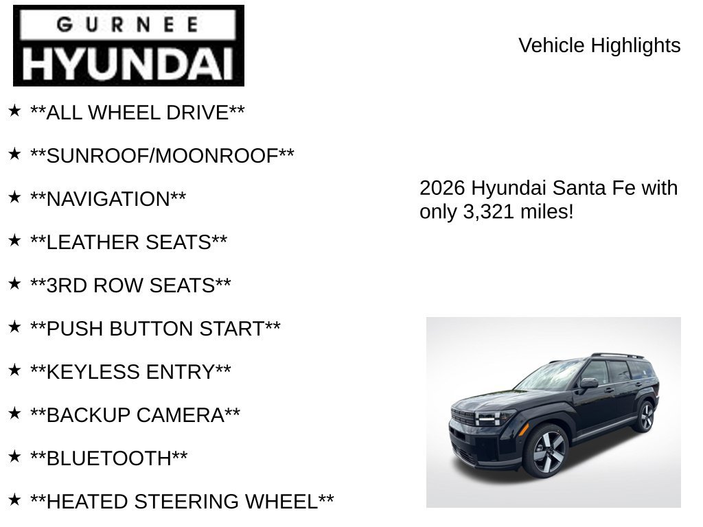 Certified 2026 Hyundai Santa Fe Limited AWD/4WD image 8