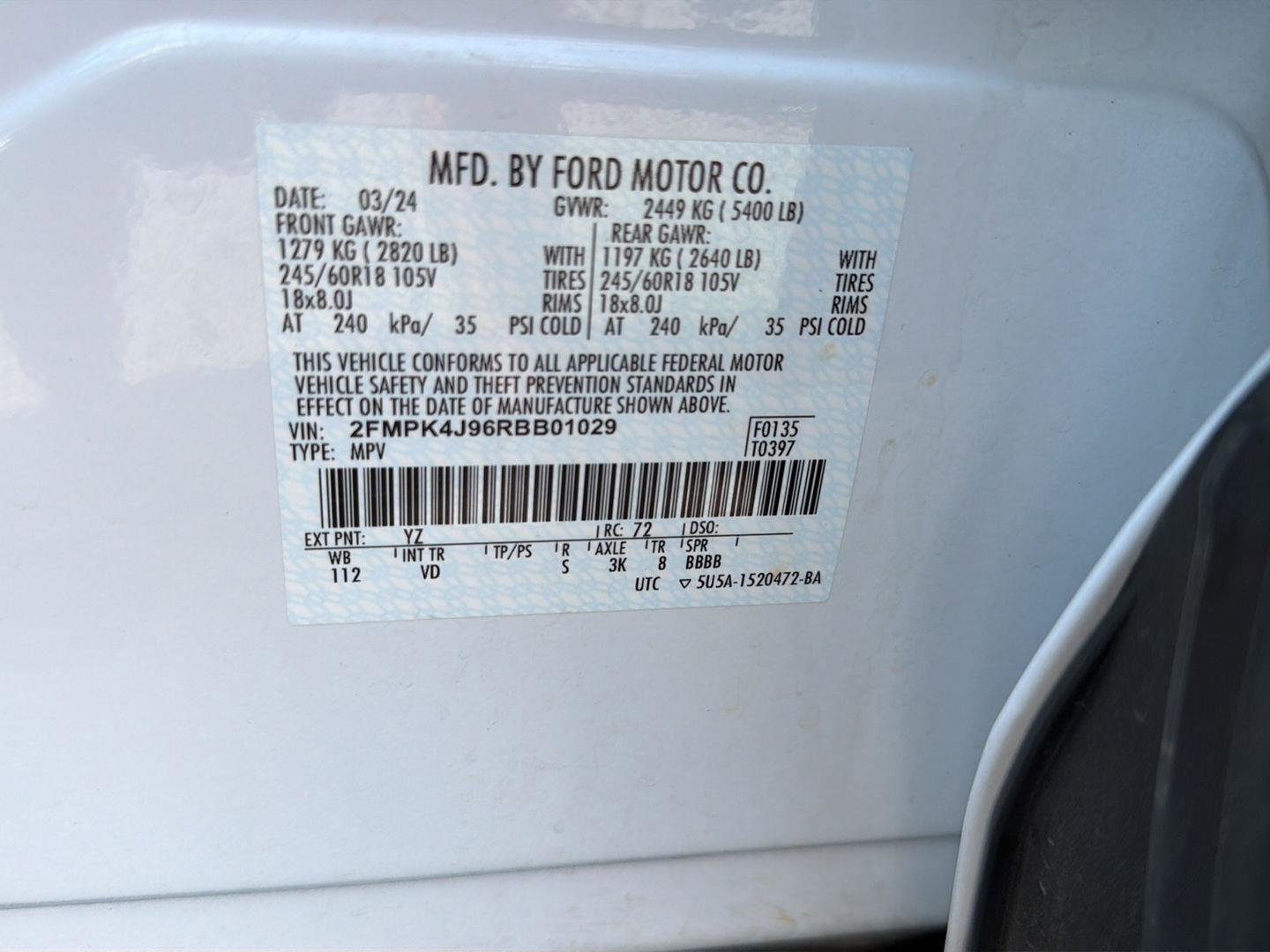 Certified 2024 Ford Edge SEL AWD/4WD image 39