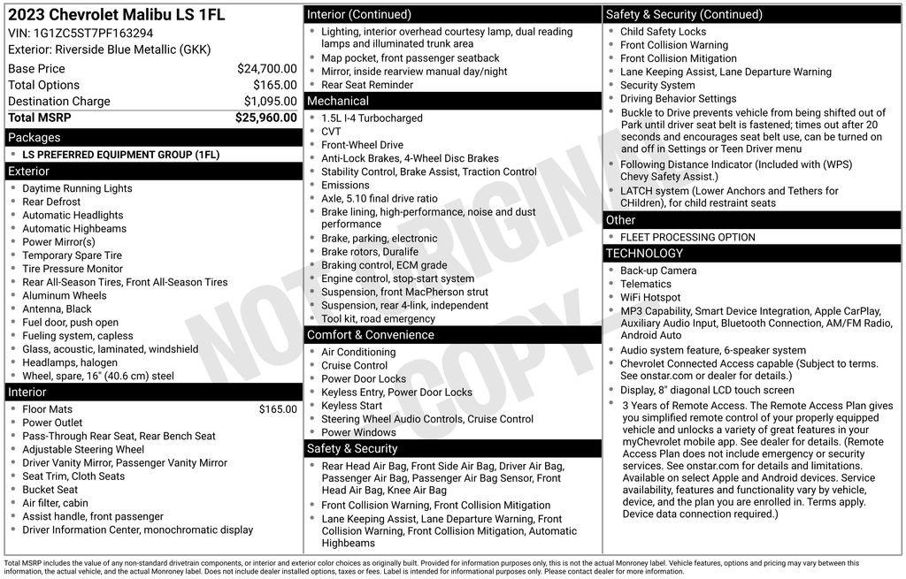 Used 2023 Chevrolet Malibu LS FWD image 27