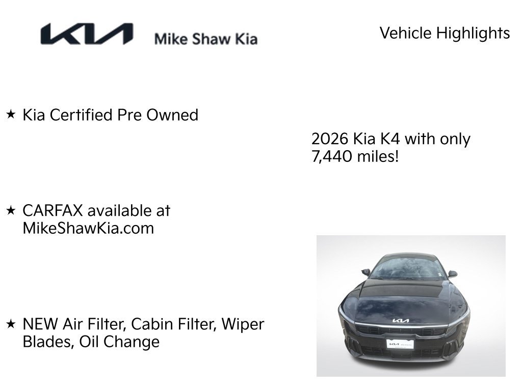 Certified 2026 Kia K4 EX w/ GT-Line Premium Package FWD image 7