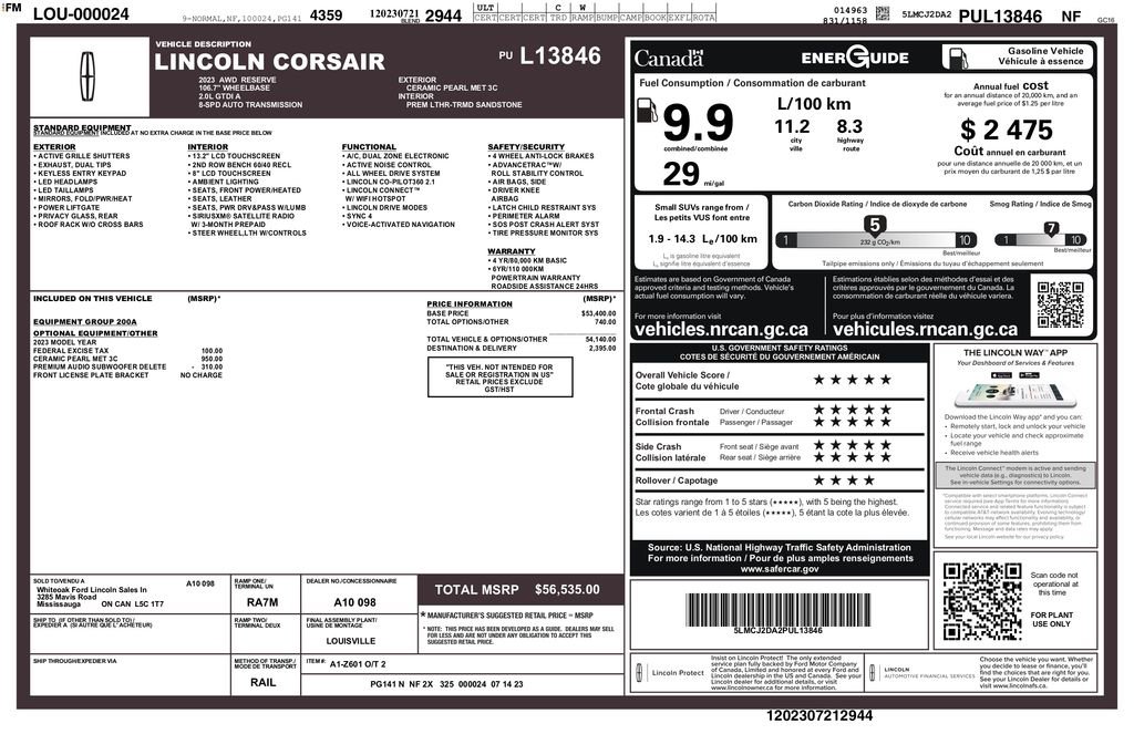 Used 2023 Lincoln Corsair Reserve image 3