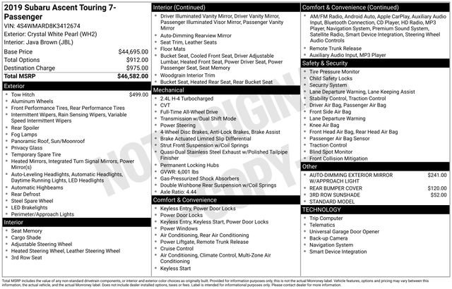 Used 2019 Subaru Ascent Touring image 30