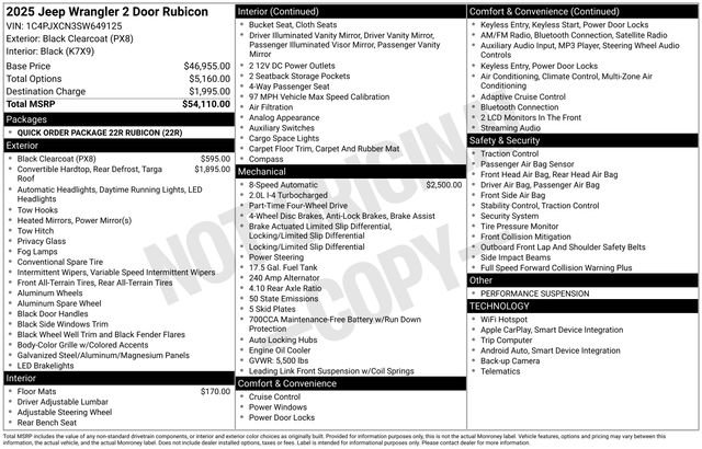 New 2025 Jeep Wrangler Rubicon AWD/4WD image 28