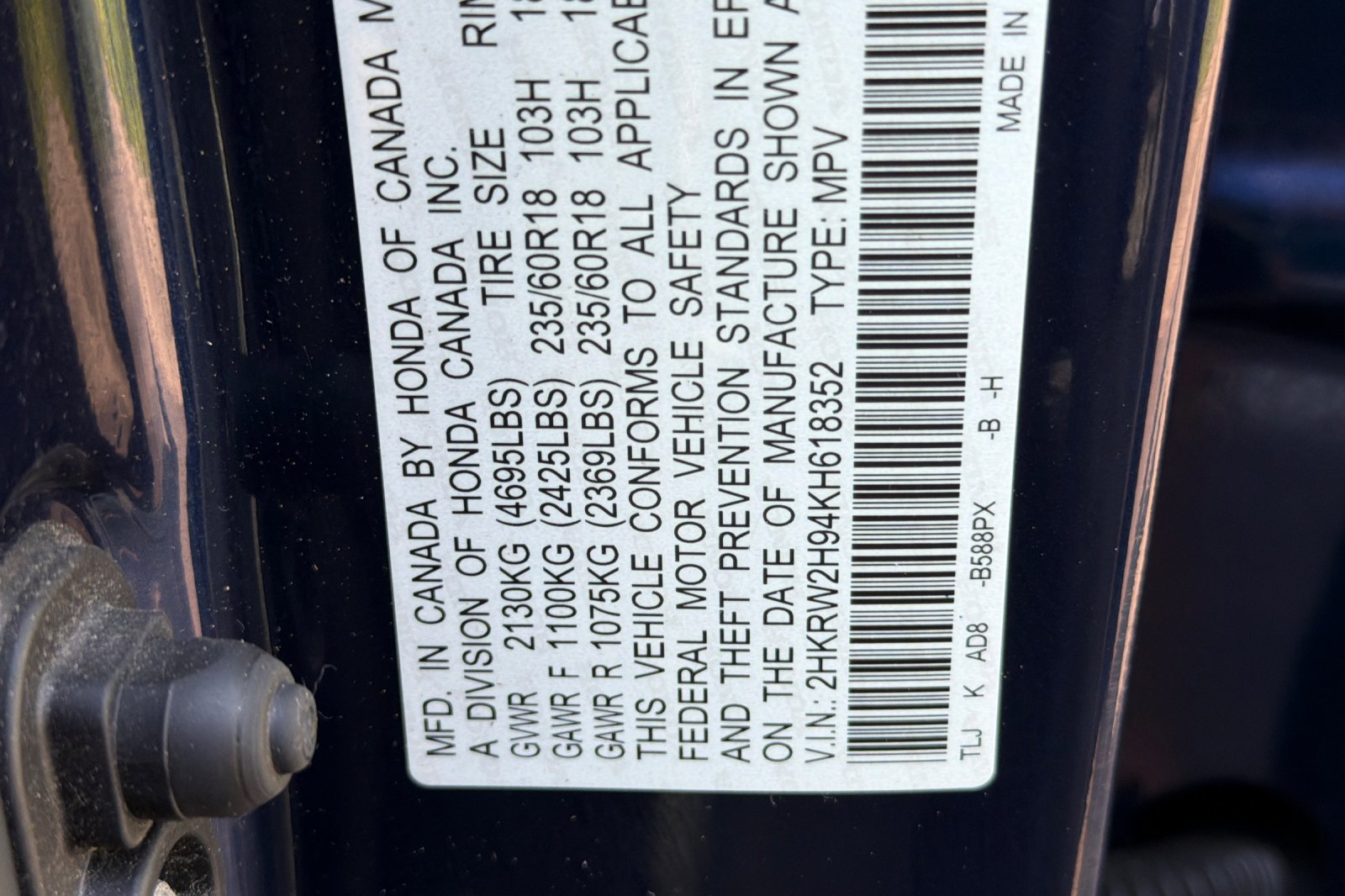 Used 2019 Honda CR-V Touring image 30
