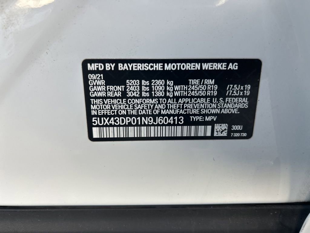 Used 2022 BMW X3 sDrive30i w/ Convenience Package image 49