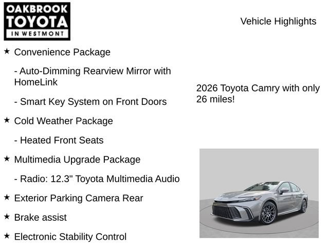 New 2026 Toyota Camry SE w/ Multimedia Upgrade Package AWD/4WD image 8