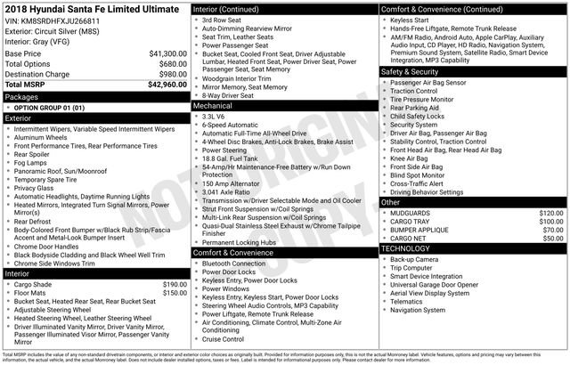 Used 2018 Hyundai Santa Fe Limited image 58