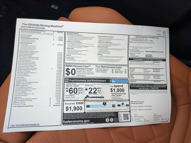 New 2026 BMW X5 xDrive50e w/ Executive Package AWD/4WD image 18