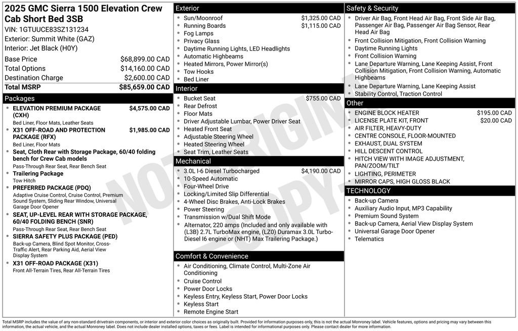 Used 2025 GMC Sierra 1500 Elevation w/ Elevation Premium Package AWD/4WD image 68