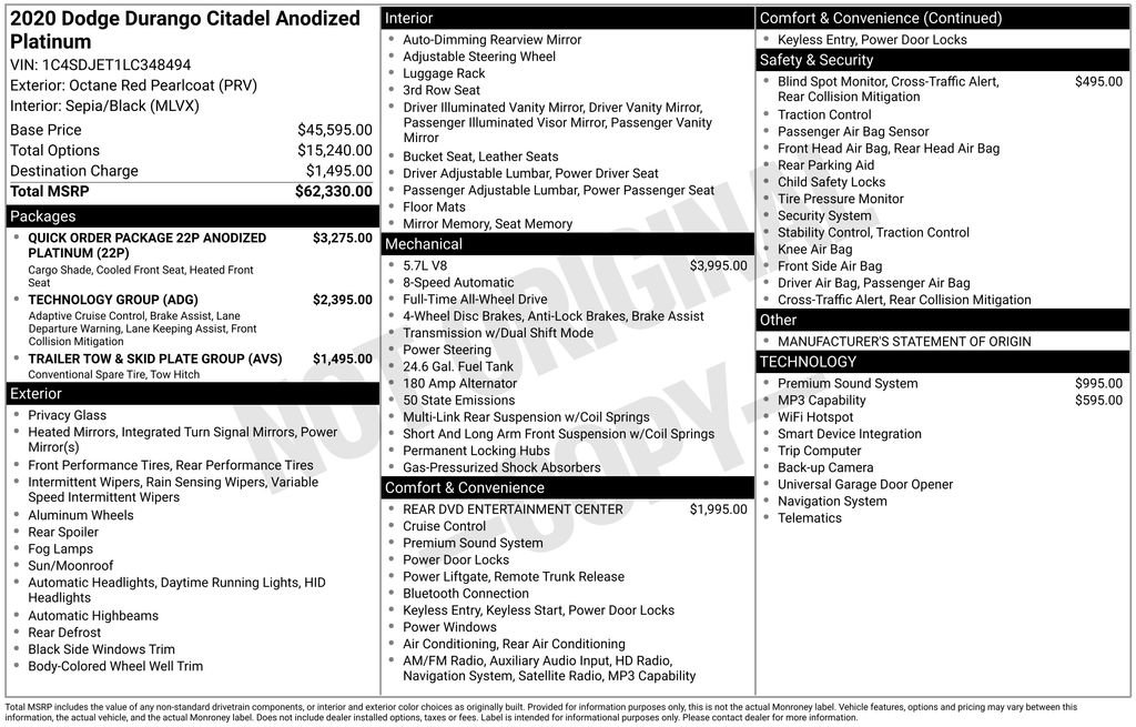 Used 2020 Dodge Durango Citadel AWD/4WD image 45