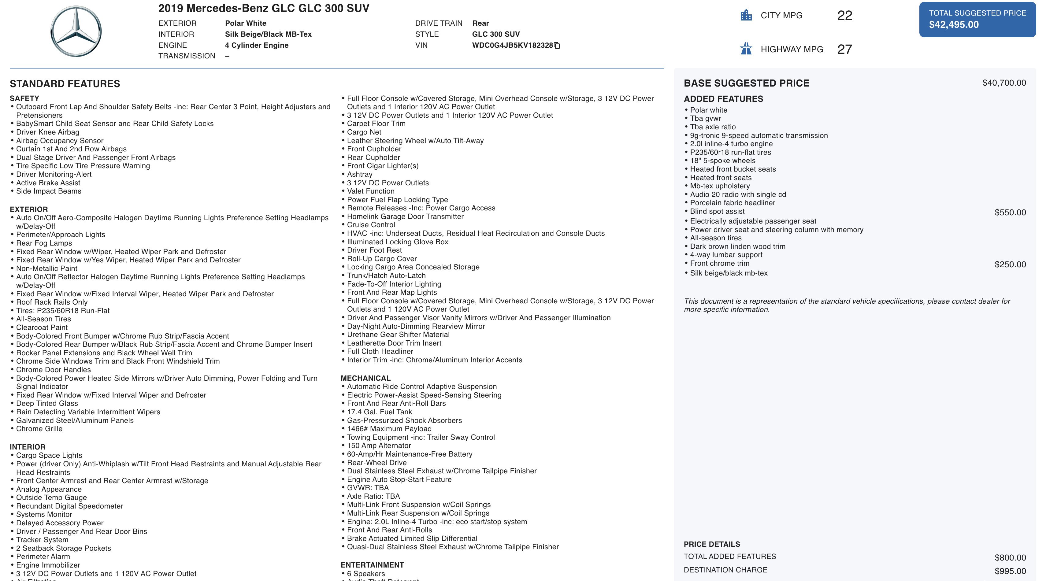 Used 2019 Mercedes-Benz GLC 300 w/ Premium Package image 3