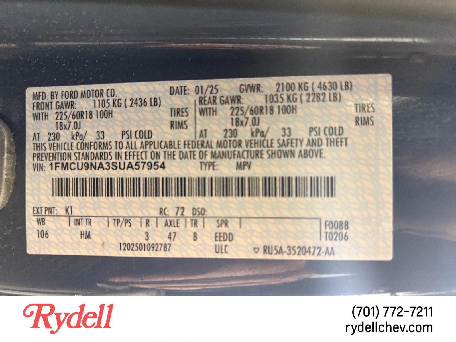 Used 2025 Ford Escape ST-Line Select AWD/4WD image 22