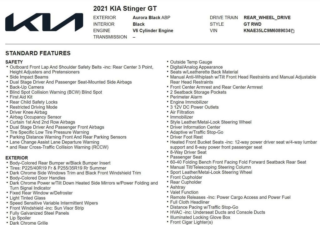 Used 2021 Kia Stinger GT image 16