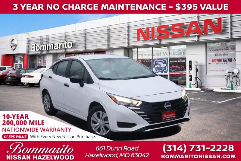 New 2025 Nissan Versa S w/ Trunk Package