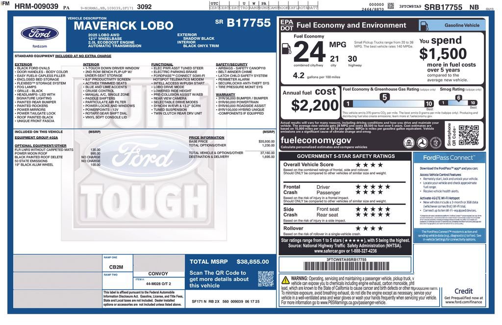 New 2025 Ford Maverick Lobo image 25