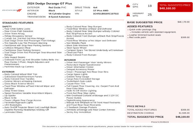 Used 2024 Dodge Durango GT AWD/4WD image 40