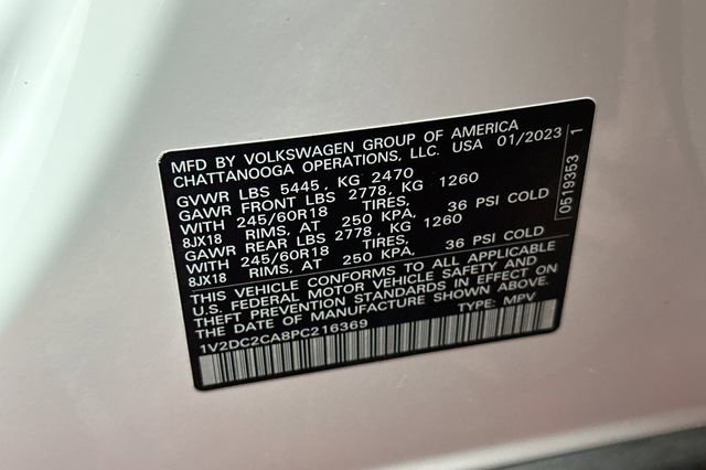 Certified 2023 Volkswagen Atlas Cross Sport SE FWD image 39
