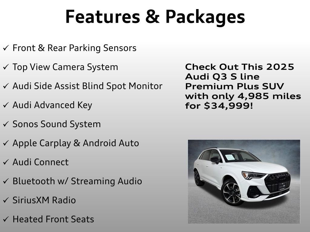 Certified 2025 Audi Q3 2.0T Premium Plus w/ Premium Plus Package AWD/4WD image 8