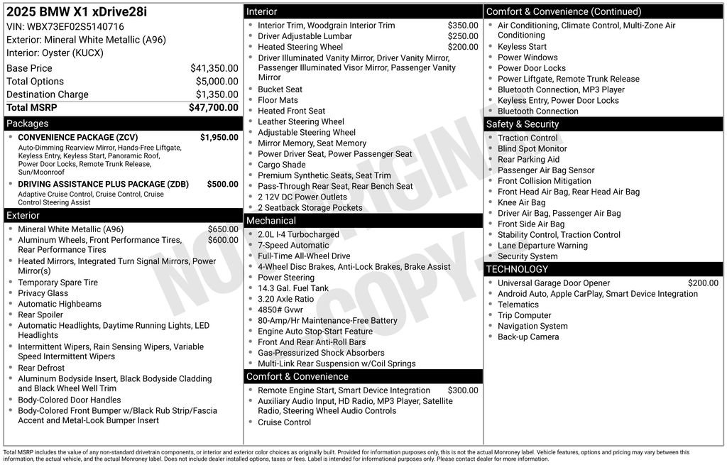 Used 2025 BMW X1 xDrive28i w/ Convenience Package image 5