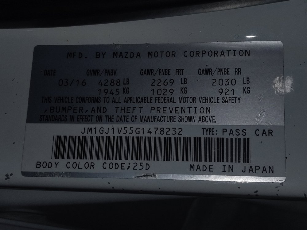 Used 2016 MAZDA MAZDA6 Touring image 33