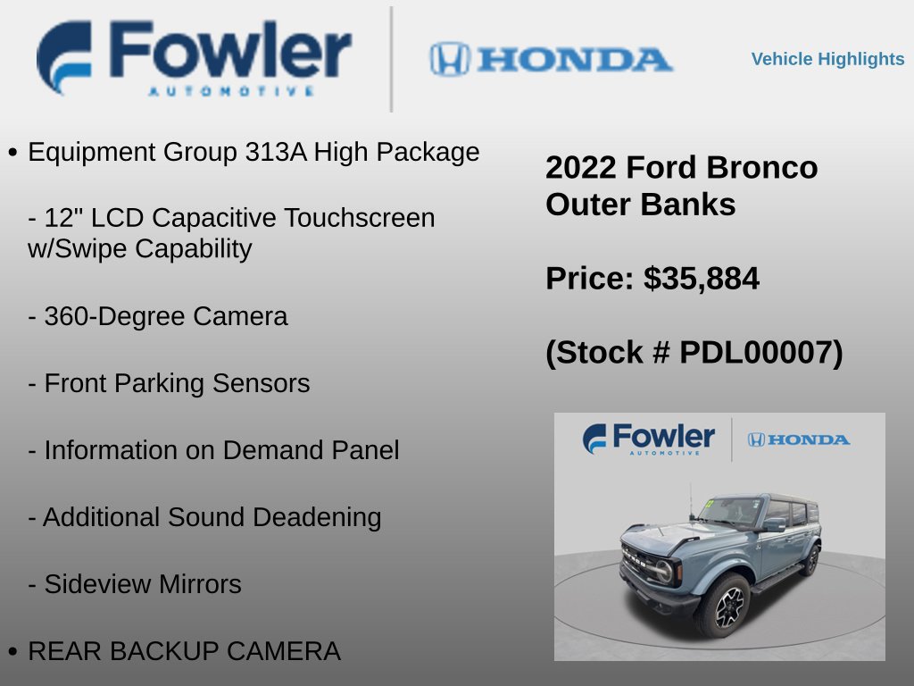 Used 2022 Ford Bronco Outer Banks AWD/4WD image 4