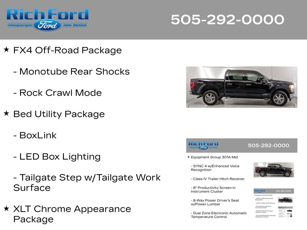 Certified 2023 Ford F150 XLT w/ Equipment Group 301A Mid AWD/4WD image 33