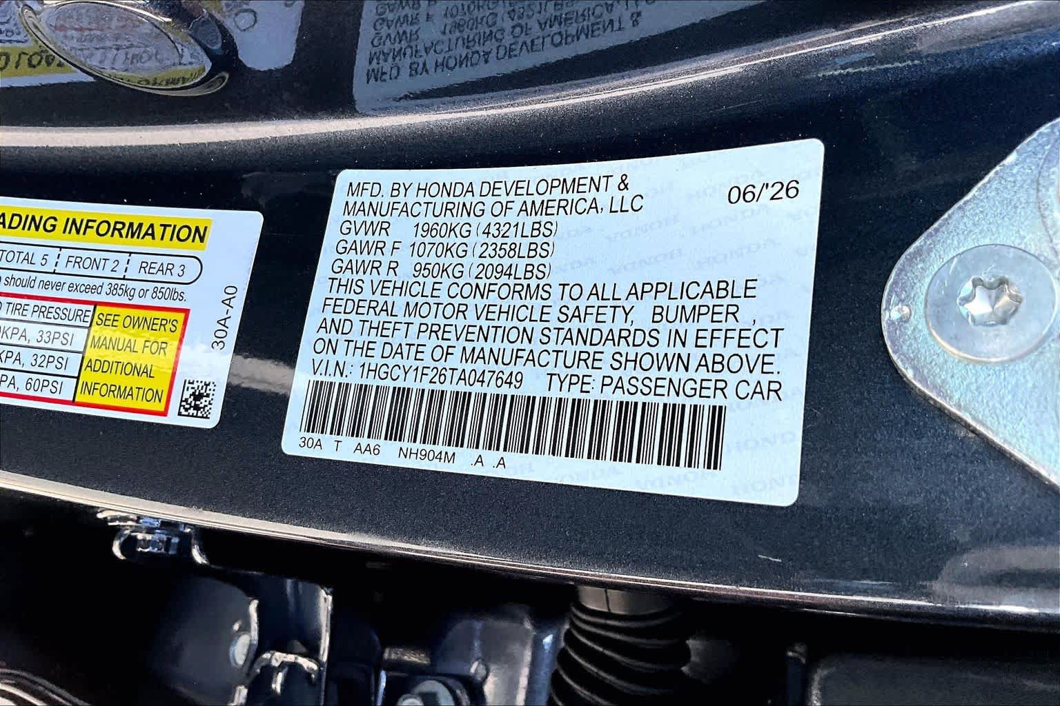 New 2026 Honda Accord LX image 22