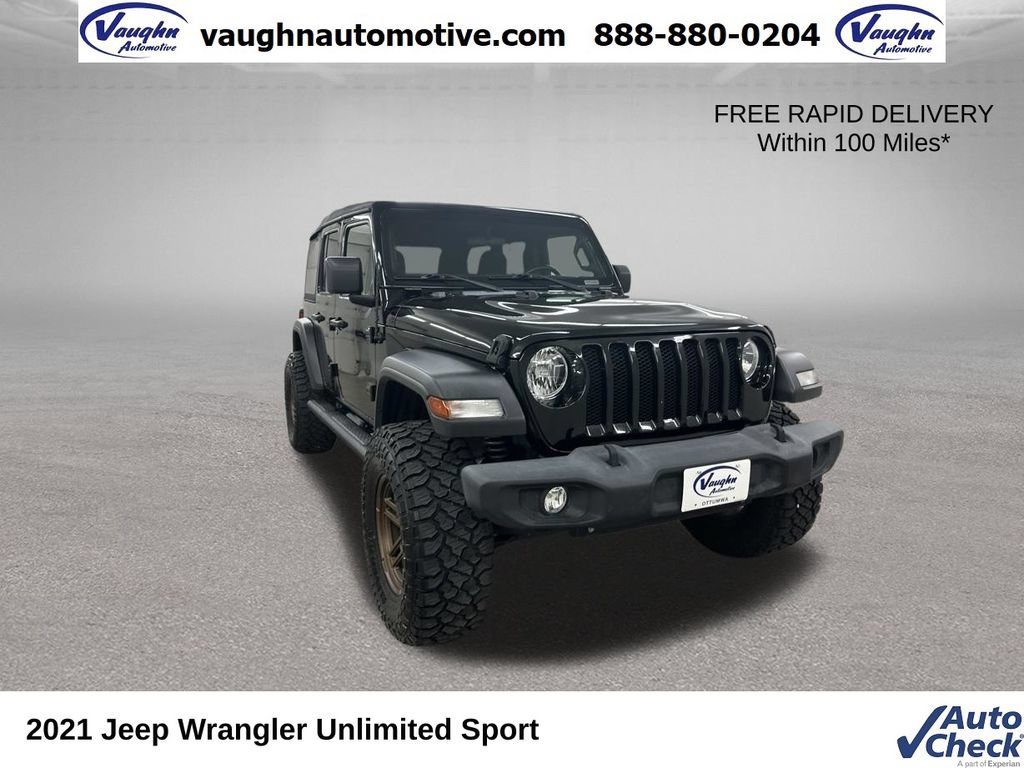 Used 2021 Jeep Wrangler Unlimited Sport w/ Technology Group AWD/4WD image 1