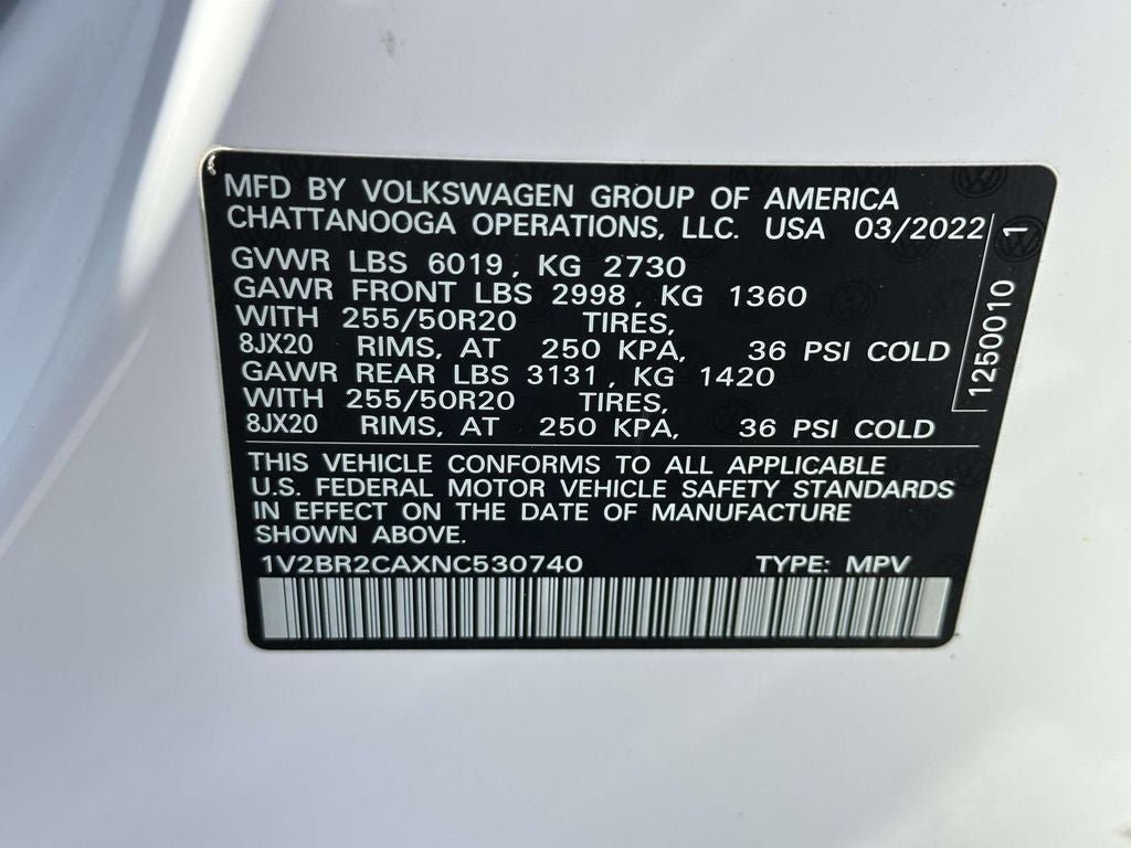 Used 2022 Volkswagen Atlas SEL AWD/4WD image 41