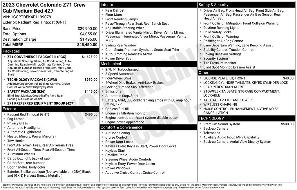 Used 2023 Chevrolet Colorado Z71 w/ Z71 Convenience Package 2 AWD/4WD image 6