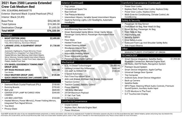 Used 2021 RAM 2500 Laramie w/ Night Edition AWD/4WD image 13