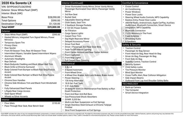 Used 2020 Kia Sorento LX FWD image 15