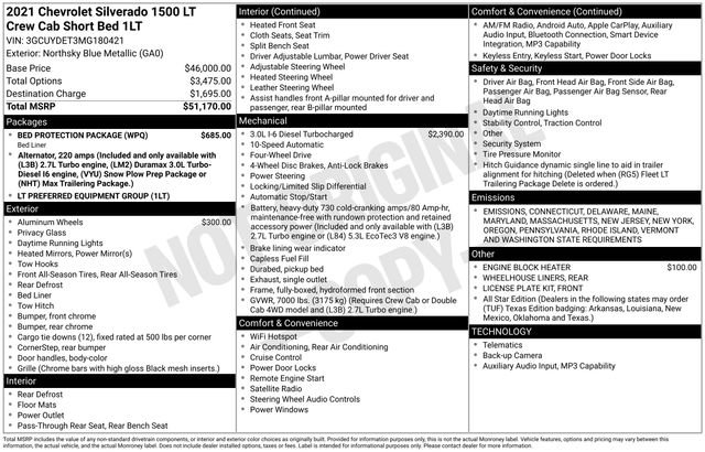Certified 2021 Chevrolet Silverado 1500 LT w/ Bed Protection Package image 31