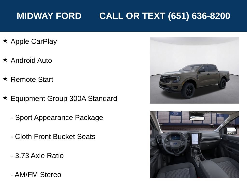 New 2026 Ford Ranger XLT w/ Black Appearance Package AWD/4WD image 7