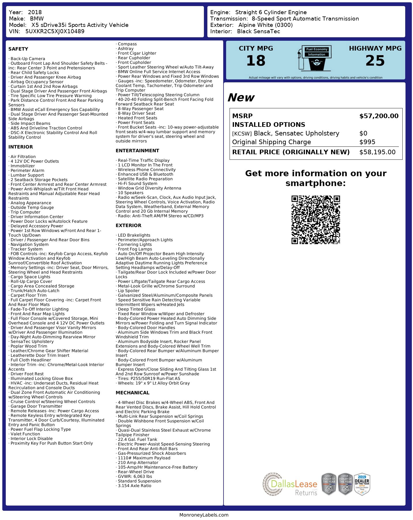 Used 2018 BMW X5 sDrive35i RWD image 3