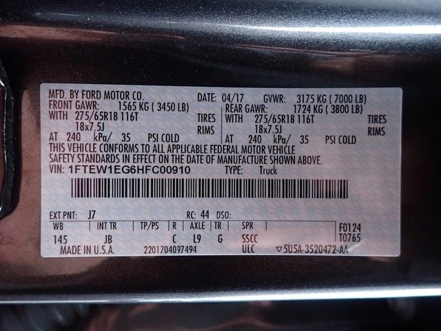 Used 2017 Ford F150 XLT w/ Equipment Group 302A Luxury image 13