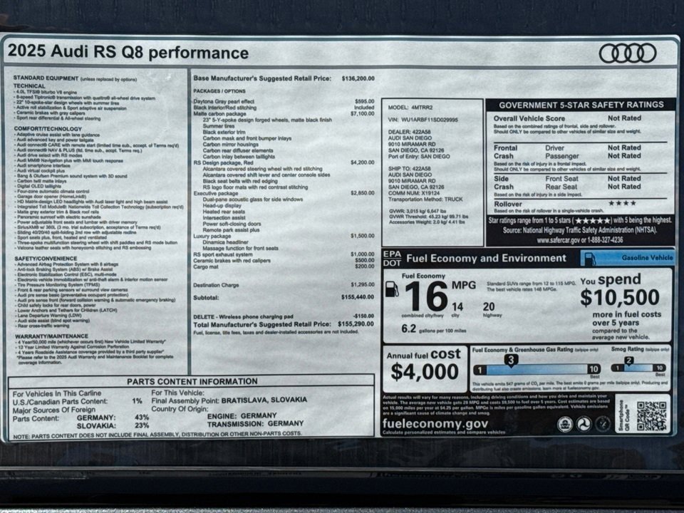 New 2025 Audi RS Q8 performance image 21