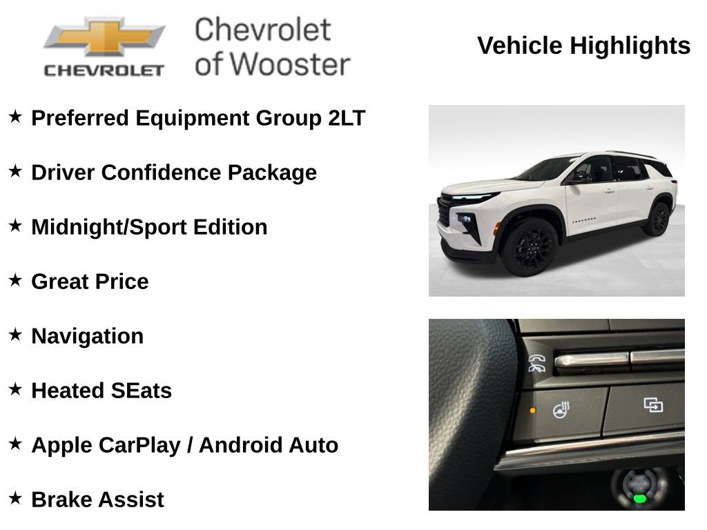 New 2026 Chevrolet Traverse LT w/ Midnight/Sport Edition AWD/4WD image 2